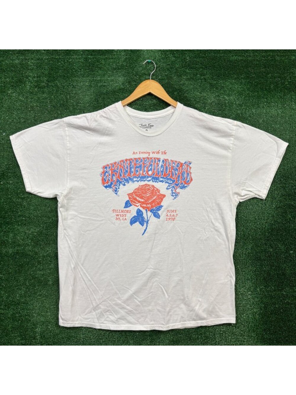 An Evening With Grateful Dead 1970 Rock Band T-Shirt Size Extra Large